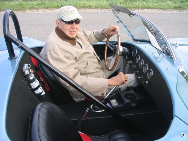 My 92 yr. old Dad (in 2007) "Its been awhile since I've driven a manual transmission. Where's first gear on this thing?" . . . FASTEN YOUR SEATBELT !!